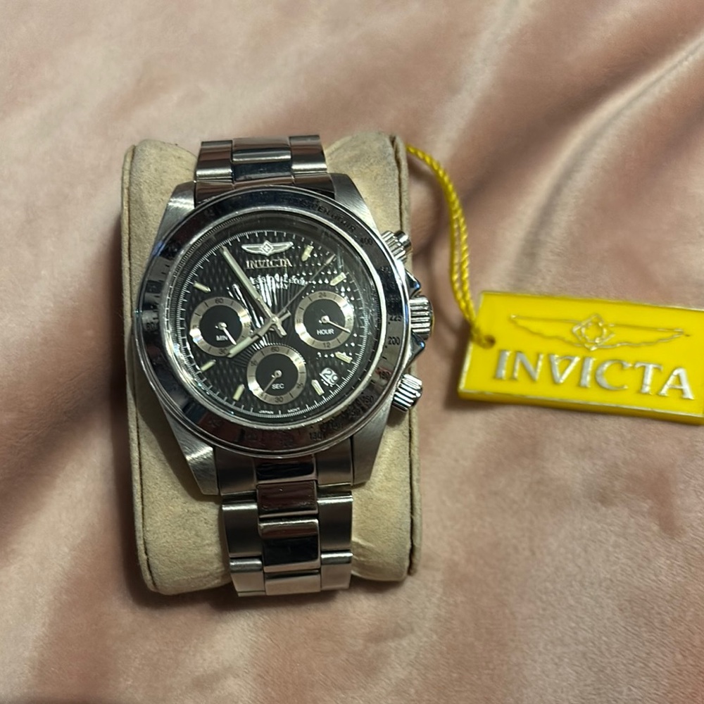 Invicta Black and Silver Chronograph Speedway Men’s Watch